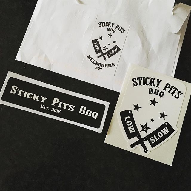 STICKER LOVE from @stickypitsbbq - they’ll go straight to the ‘Wall of Que’.. Cheers 🏻