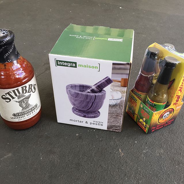 Had an accidental spend whilst visiting the @ginger_factory today.. the ‘Traditional Herbs & Scents’ Shop has some killer gear for us BBQ folk !! Grabbed myself a new Marble Mortar & Pestle, Original @stubbsbbqsauce  and a range of @blairsdeathsauce-  Don’t get me started in their massive range of Herbs, Spices, BBQ & Hot Sauces.. plus heaps more !! If your in the area.. you should check it out.. all priced at or below normal retail cost..🏻