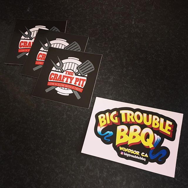 STICKER LOVE from @thecraftypit @bigtroublebbq - cheers crew.. straight to the ‘BBQ Wall of Fame’ they go !! 🏻