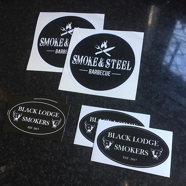 STICKER LOVE from @smokeandsteelbbq and @blacklodgesmokers - thanks crew.. to the wall it goes.. 🏻