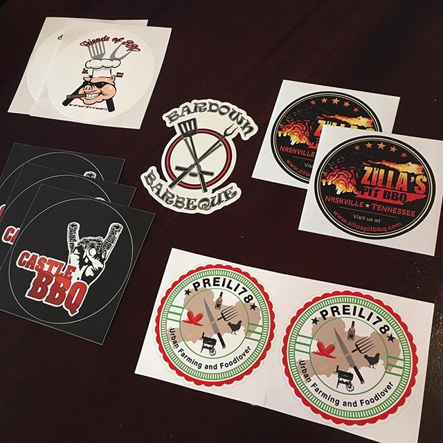 Sticker love from @friends_of_bbq @bardown_barbeque @zillas_pit_bbq @castle_bbq @preili_78 - thanks crew.. 🏻 - if you haven’t received one from me yet.. you soon will.. 🏻