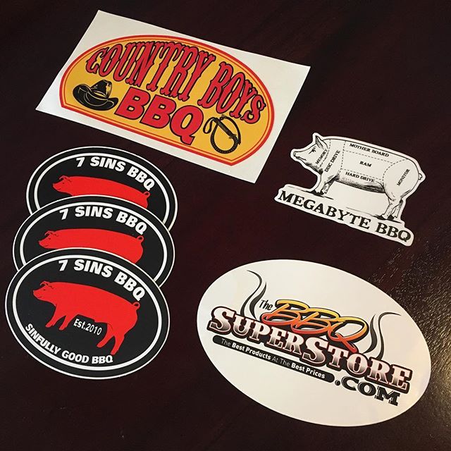 The awesome crew from @countryboysbbqaustralia not only hooked me up with one of their stickers.. but also some from @7sinsbbq @megabyte_bbq & @bbqsuperstore ! Thanks crew.. you rock 🏻🏻🏻