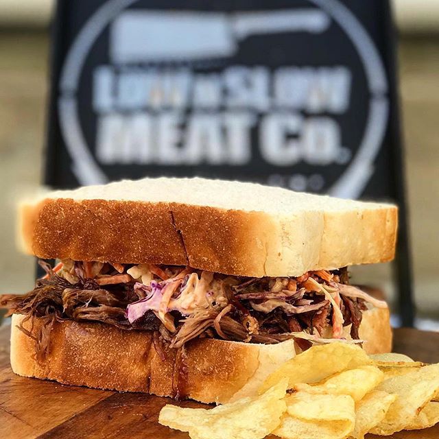 Tomorrow’s lunch.. come at us.. #Repost @lownslowmeatco・・・Saturday’s Special!! Good ol lamb sambo! Pulled lamb shoulder built on Texas cut inch thick white bread, with chipotle slaw, pickles and That BBQ Sauce. Served with a hand full of kettle chips. This sandwich is spot on!!All the usual BBQ boxes and our new Steak, Bacon and cheese pie.Food from 9.30am. #lownslowmeatco #themeatnheattraders #lamb #bbq #lownslow