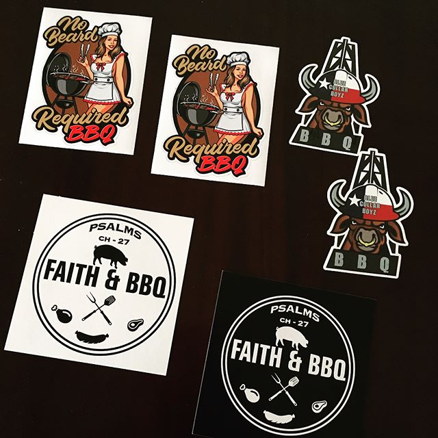 Sticker love from @no_beard_required_bbq @blue_collar_boyz_bbq @faithandbbq - thanks crew.. 🏻 - if you haven’t received one from me yet.. you soon will.. 🏻