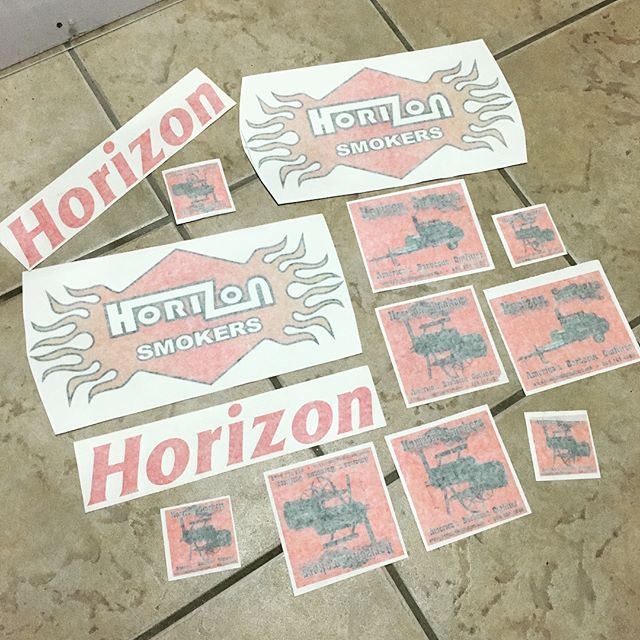 Some Serious Sticker Love from @horizonsmokers - sorry about the delay in posting pics up, I’ll get yours out ASAP !! #unitedwallofbbqaus