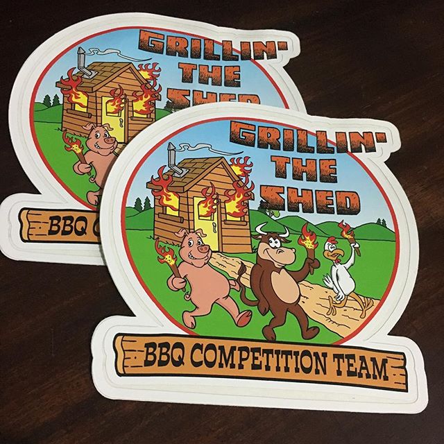 Some Sticker Love from @grillintheshed  - sorry about the delay in posting pics up, I’ll get yours out ASAP !! #unitedwallofbbqaus