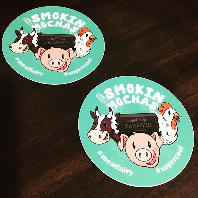 Some Sticker Love from @smokinmochas  - sorry about the delay in posting pics up, I’ll get yours out ASAP !! #unitedwallofbbqaus