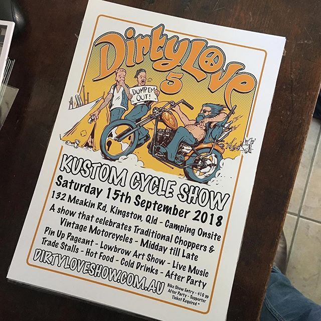 Folks in or near Brisbane.. if your not heading to Port Mac in two weeks.. here’s a little something else I host each year @dirtyloveshow.. a hell of a lot of fun.. be there.. or.. at Port Macquarie.. 🏻🏻🏻