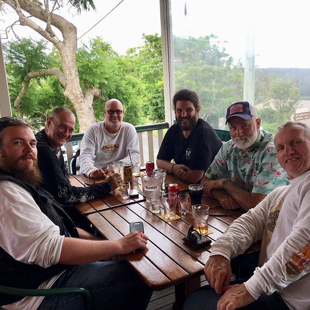 Lunch Stop @ Mapleton Pub - Plenty of beautiful backroads done., a couple of downpours., clearing to smashing sun/heat.. now some lunch whilst waiting for another storm to blow over., you’ve got to love a Queensland Summer !? A great day so far ! #wrenchriderepeat #nobbqtoday #mates