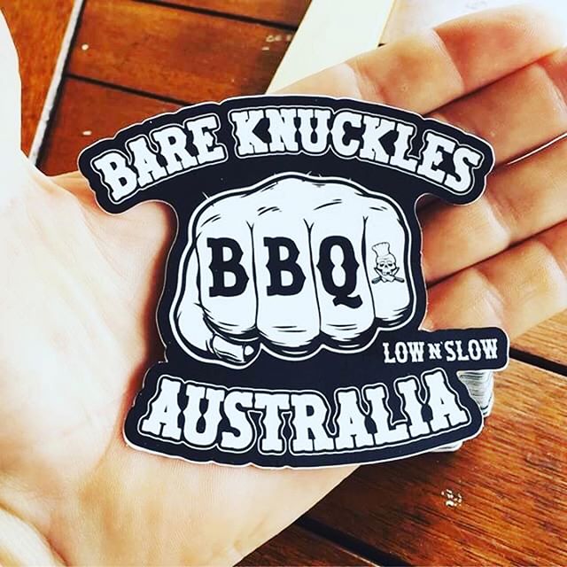 BBQ STICKER SWAPS for the ‘United Wall of Que’ - I’m down for it if you are.. Post to Bare Knuckles BBQ, P.O. Box 531, Carina, Queensland, Australia, 4152 - include your return address and we’re all set !! 🏻 - Hit Me !