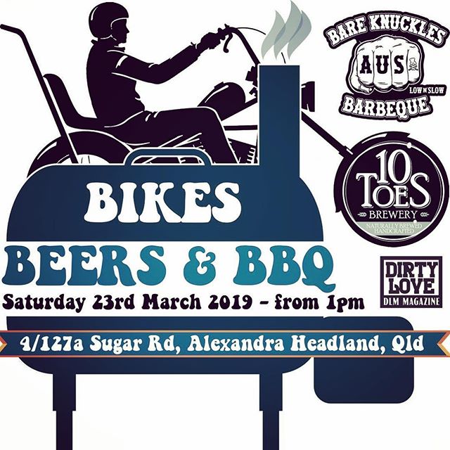 This Saturday at 10 Toes Brewery - lets fill the car park with Choppers, drink beers and get messy with BBQ - it’s an awesome place to hangout 🏻