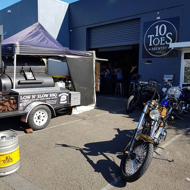 Bikes, Beers & BBQ @10toesbeer - killer weather, killer turn out for a casual Sunday.. Big Love for the Support ! - come get some !!!