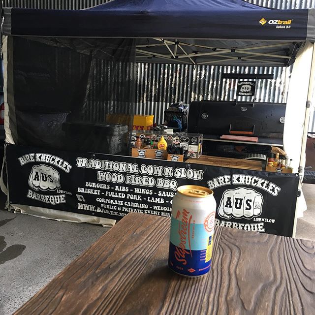 Getting setup at @slipstreambrewing for a great Friday night service - from 4pm - Beers, BBQ & Live Music by Steve Payne 🏻 - Plenty of undercover seating and heaters.. Come on down !! 94 Wilkie St, Yeerongpilly -#lownslow #lownslowbbq #barbeque #barbeqcue #brisket #pork #lamb #chicken #ribs #vego #brisbane #bareknucklesbbq