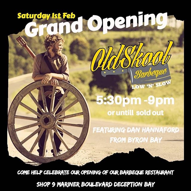 LOCK IT IN folks.. 🏻-#Repost @oldskoolbbq・・・Our Grand Opening of our Barbeque Joint.Music,Bbq and BYO alcohol.Full menu available!!Can't wait to kick off 2020 with a bang!! #bbqjoint #bbq #narangba #deceptionbay #northlakes #caboolture #itsgoodbbq  #oldskoolbbq #low&slow#danhannafordmusic#brisbaneeats #brisbanefood #brisbane