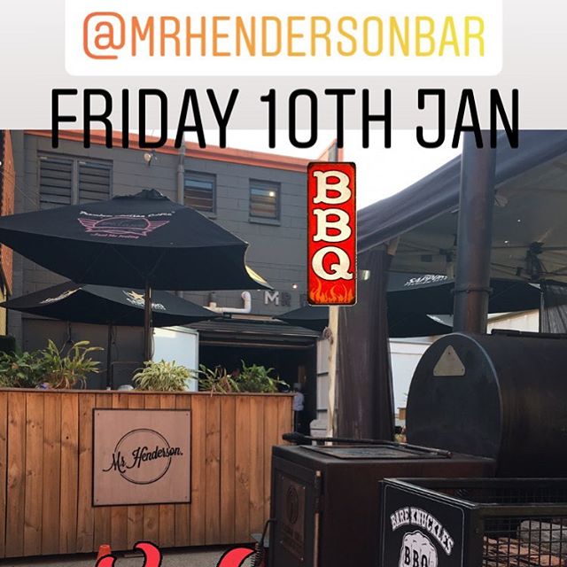 Friday 10th Jan - @mrhendersonbar - Service from 5pm