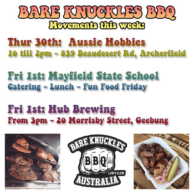 Movements this week:Thur: @aussiehobbiesshop Fri Lunch: Catering - Mayfield SSFri Dinner: @hubbrewing