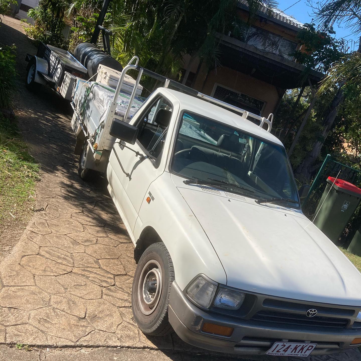 New temporary wheels supplied by the father in-law.. aka: Pop - it’s a big help.. but I do miss the canopy.. and extra power/torque !? Hopefully we’ll find a replacement soon !? Thanks again Pop !!