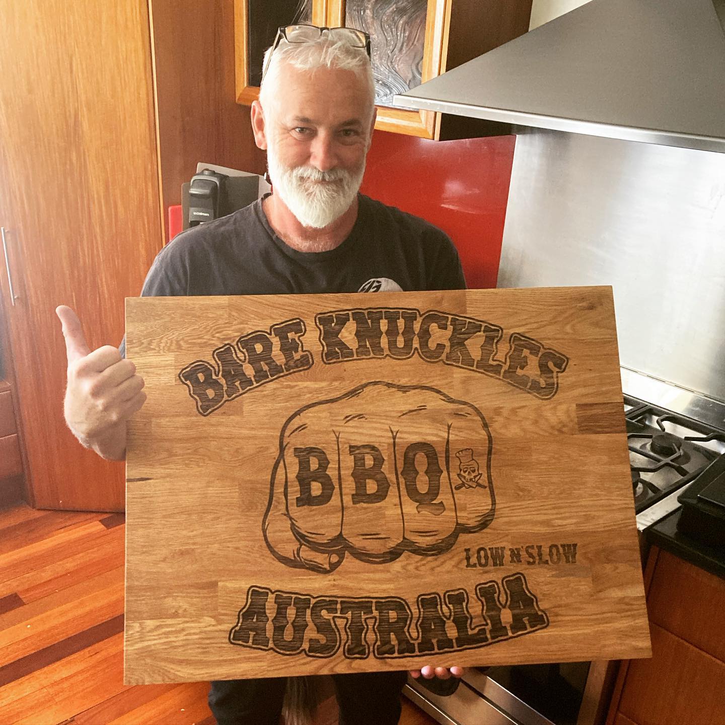 For anyone that’s fallen in love with my old ‘pop up’ marquee servery boards in the past, @josh_route_66 just dropped off the ‘new’ shop servery board - bigger and better than the previous boards..! It’s killer of course, just like every job he knocks out ! 🏻 - hit him up for a custom job (laser work and he only needs a copy of your preferred image) - his pricing is truly fair.. and work A1 - we’re looking to do up some ‘home-sized’ boards with the BKB logo on it to sell in the shop.. if your keen.. or larger if requested !? Thanks Josh.. 🏻