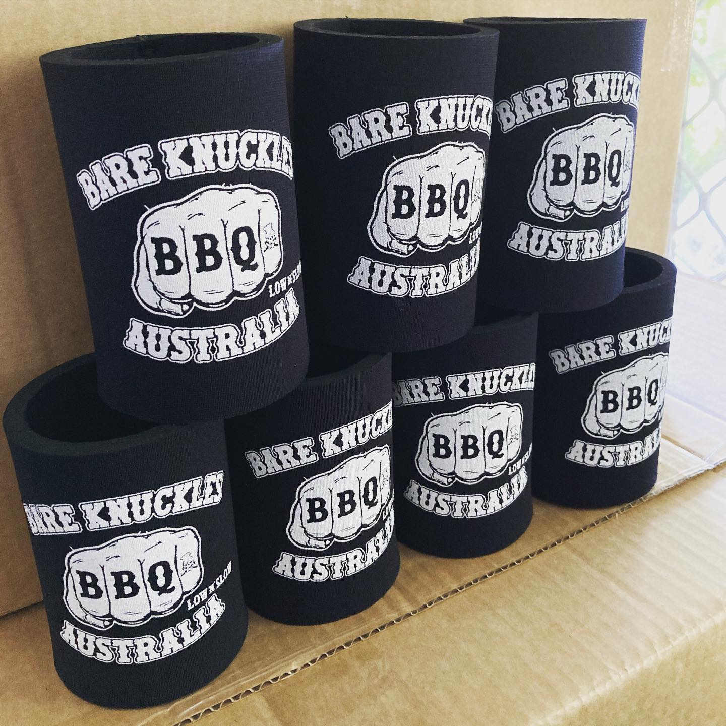 Screen Printed Stubby Coolers for Beers & BBQ !! big love to @jamcreativeau for all the top Merch they pump out for me..! I’ve got a loads of Shirts, Stubby Coolers, assorted caps and stickers going in to the shop !! Plus all the great gear they make for me to wear on the daily !? Thanks crew 🏻