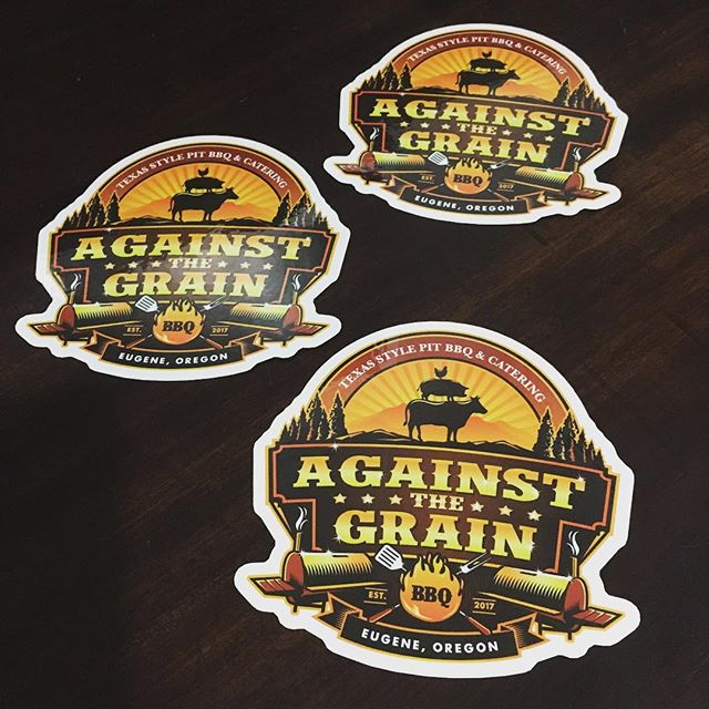 Sticker Love from @againstthegrainbbq - updated design/stickers, thanks bud.. it will hit the wall soon.. and I’m keeping the original up there too 🏻 #unitedwallofbbqaus