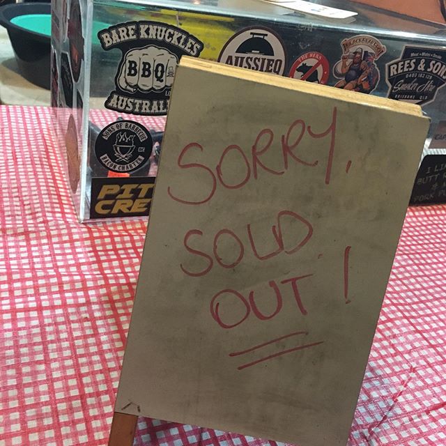 All gone again in just under two hours this time.. @brendalebrewingco and supporters.. you’ve done it again !? I’ll need a refrigerated truck as well to carry the proteins you guys consume !? BIG LOVE to all for the support.. 🏻🏻🏻